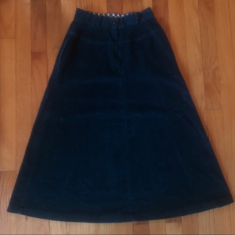 blue corduroy talbots skirt